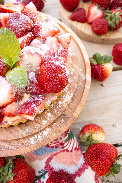 Strawberry Tart with Light Custard