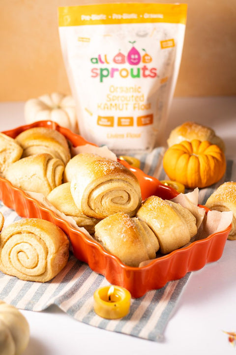 Sprouted Kamut Honey Rolls