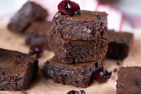 Rustic Cherry Chunk Brownies