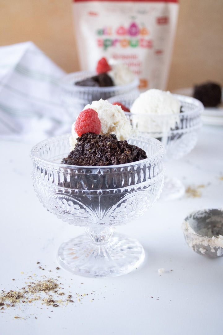 Sprouted Flax Brownies with Chocolate Chunks